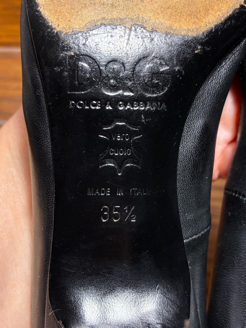 Y2K VTG D&G Dolce & Gabbana Buckle Pointed Toe Kitten Heel Pumps EU 35.5 US 5.5 - Picture 11 of 16